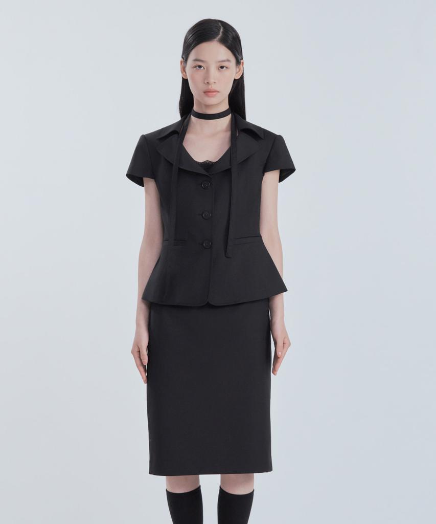 Mausolleum Mac Suit Midi Skirt - Black