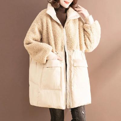 Chaqueta de Invierno para Mujer Suelta Gruesa de Largo Medio Cálida de Manga Larga con Capucha Temperamento Acogedora