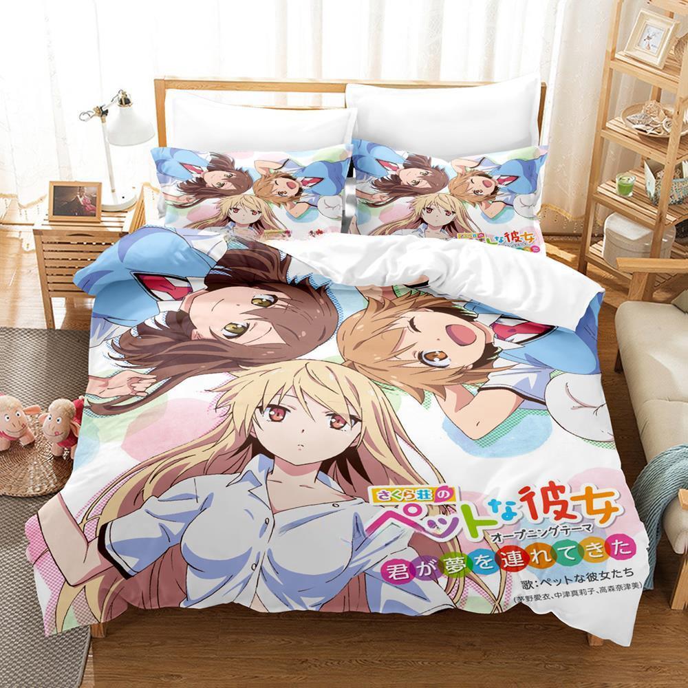 3d Print Anime The Pet Girl of Sakurasou Bedding Set Single Twin Full Queen King Size Bed Set Adult Kid Bedroom Duvet cover Sets