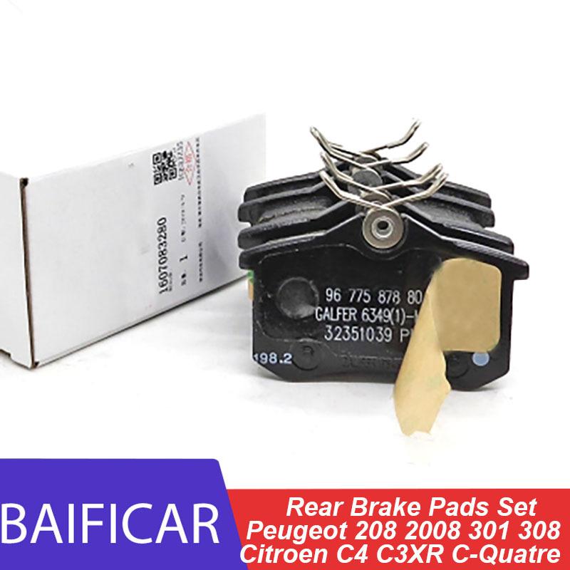 

Baificar Brand New Rear Brake Pads Set 1607083280 For Peugeot 208 2008 301 308 Citroen C4 C3XR C-Quatre