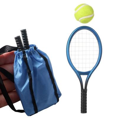 Photo Props Gift Creative 4PCS/Set Doll Tennis Racket Kits Miniature Racquet Ball Bag 1/6 1/12 Sport Equipment Set