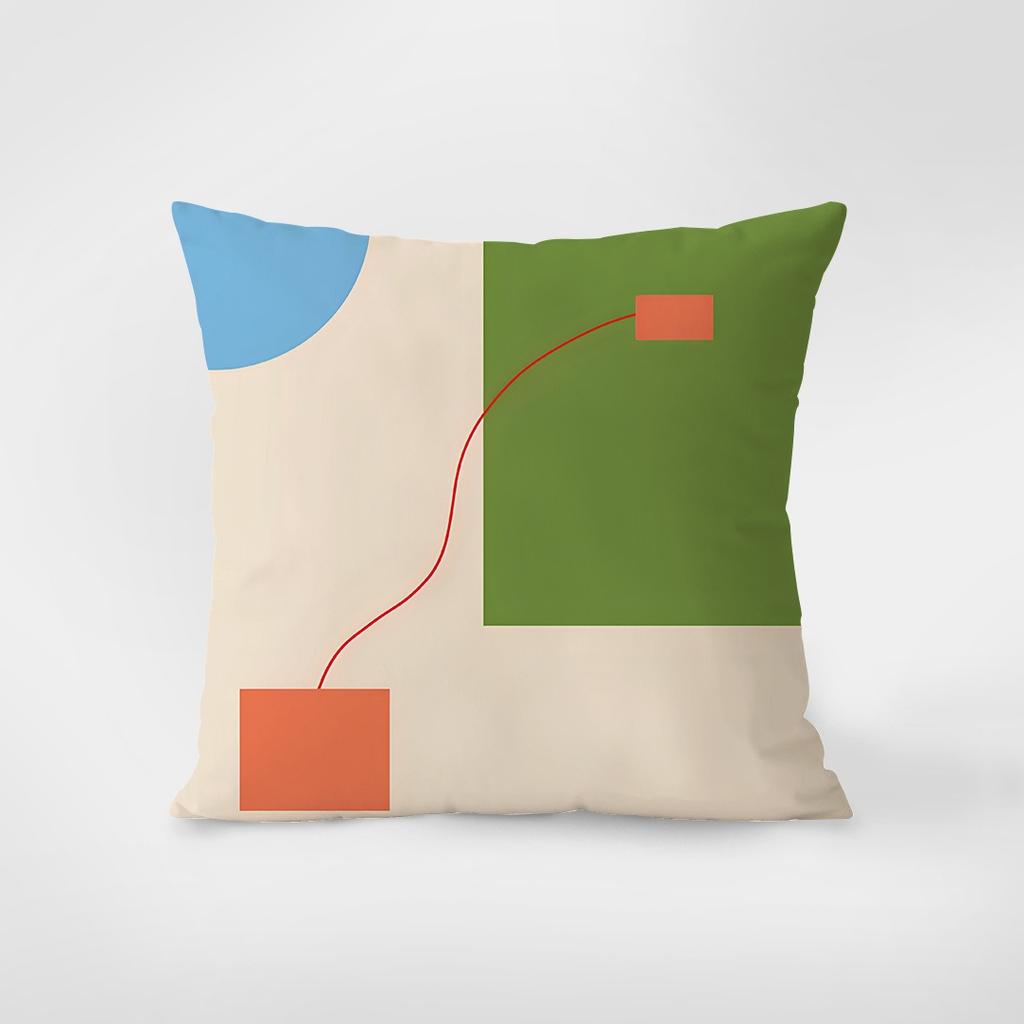 Simple Geometric Pattern Pillowcase Dormitory Decoration Office Living Room Sofa Home Pillowcase