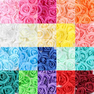 10/20/30 Stück 5cm Schaumrose Künstliche Blume Kopf Teddybär Rosen Handgefertigt DIY Geschenk Dekoration Hochzeit Valentinstag Heimdeko