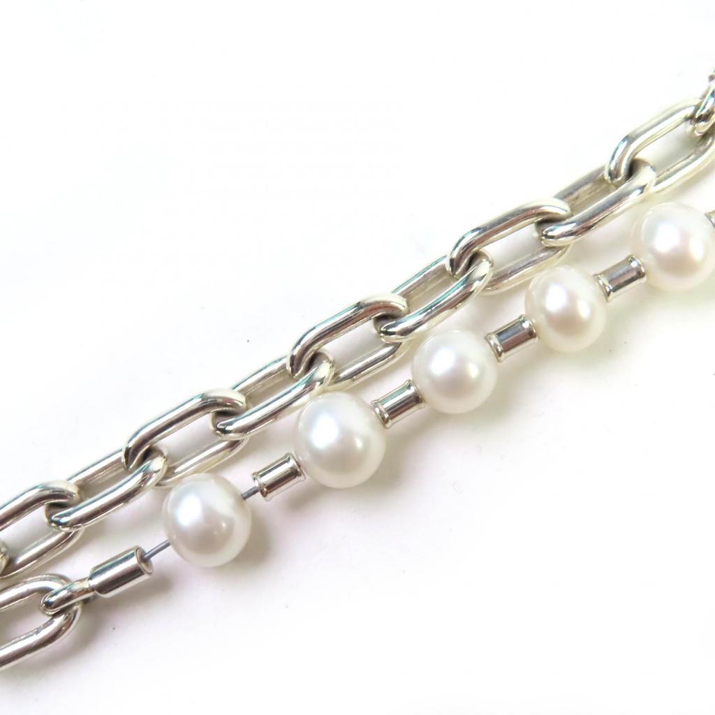 TIFFANY&Co. bracelet Medium Pearl Rock Bracelet Silver AG925 Women Used