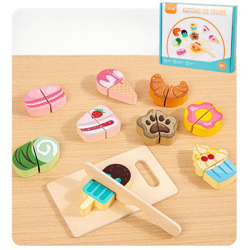 

Дерев яний ігровий будиночок моделювання їжі фруктів різання Le дитячі овочі різання годинник дитячий садок іграшки для раннього навчання