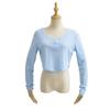 Trendy Women's High Waist Crop Top with Thin Long Sleeves - Summer Sunscreen Top