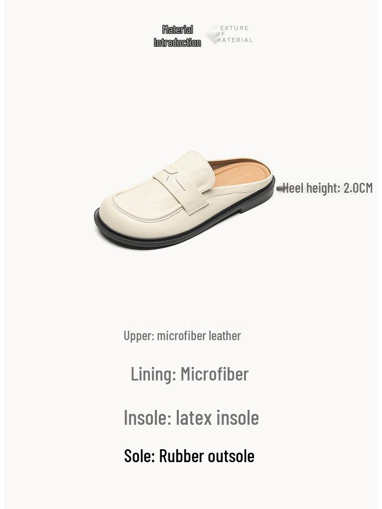 Weiwei Girl 939-1 Women's Retro Closed-Toe Slip-On Summer Mule Sandals 2024