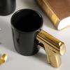 Creative Novelty Ceramic 350ml Coffee Mug With Gun Handle Personality 3D Gun Shape Milk Drink Water Mugs For Men Amazing Gifts