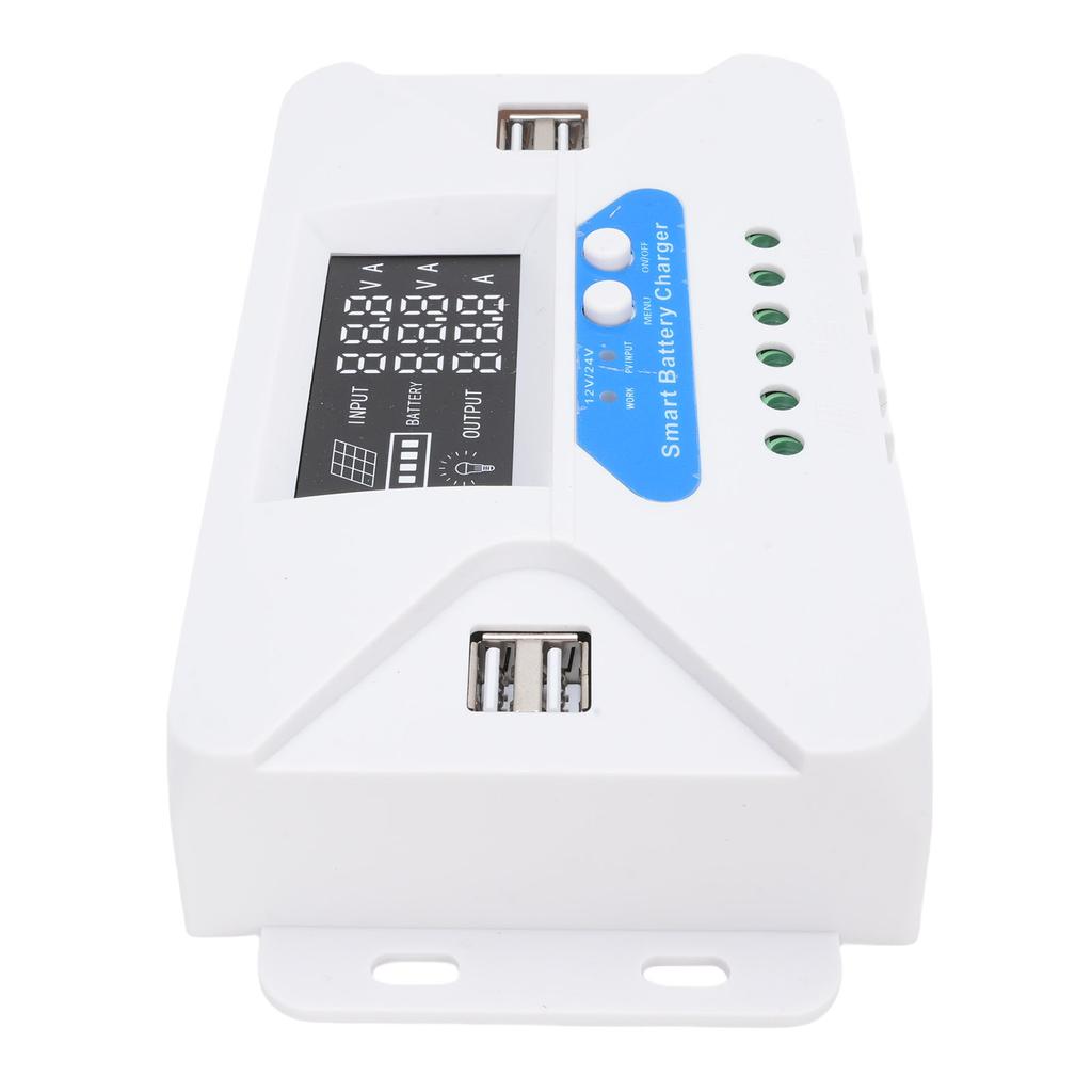 20A Adaptive Solar Charge Controller Solar Panel Regulator with 4 USB Ports for Lithium Ion Battery