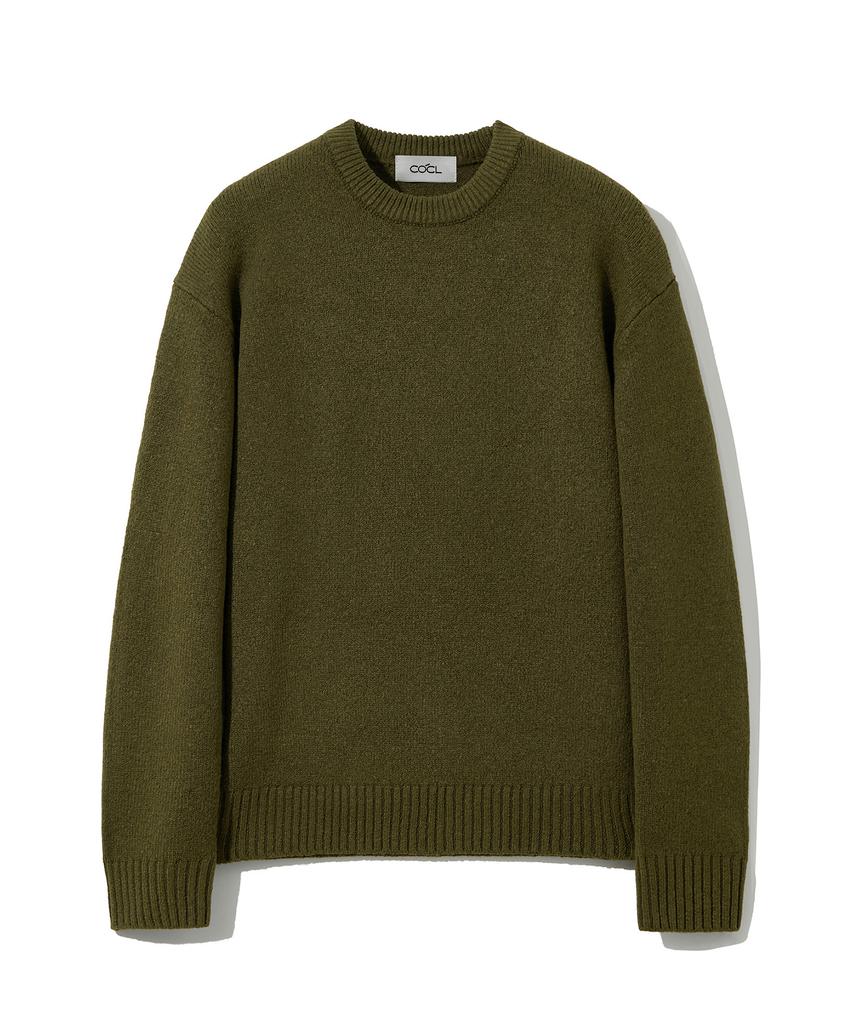COSTUME O’CLOCK Plain Round Heavy Knit Pullover 11 Color Cooskt067 (A Type)