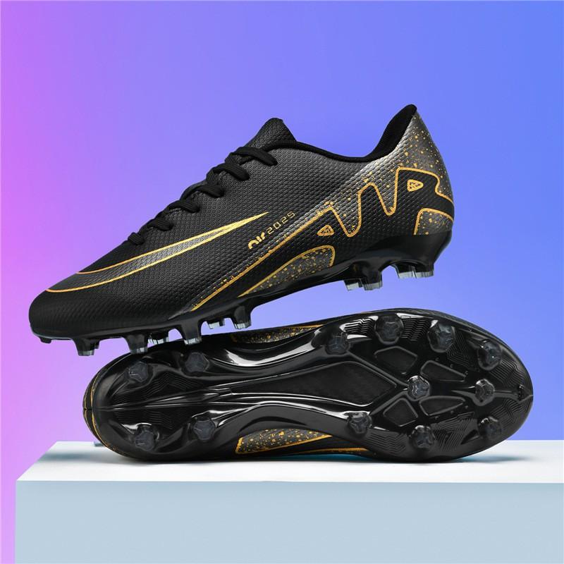 Youth Adult Soccer Cleats TF Turf Shoes Grass Artificial Field Training Competition Low Cut Synthetic Leather