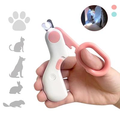 Pet Nagelknipser Schere Hund Katze Nagel Zehen Krallenknipser Schere LED-Licht Mini Tragbarer Nagelschneider für Tiere Heimtierbedarf