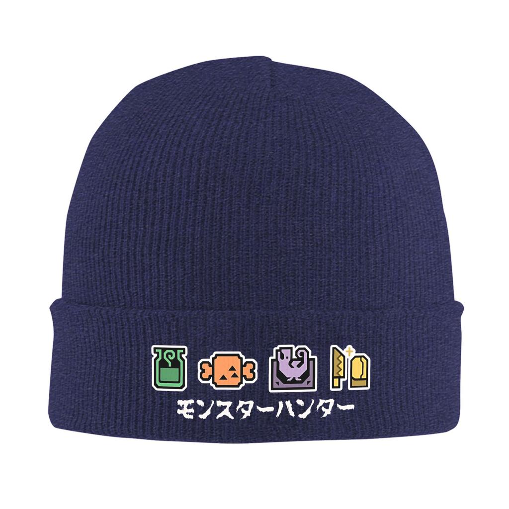 Game Monster Hunter Wilds Knit Hat  Beanie Hats Outdoor Sport Warm Adult Unisex Bonnet Hats Winter Graphic Y2K Cool Caps