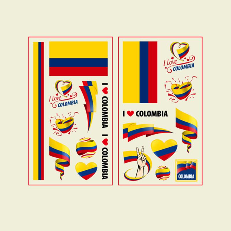 Neu! 10 Stück Katar WM Flagge Tattoo Aufkleber Premium Wasserdicht Temporärer Aufkleber für Fußballparty