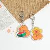 Niedliche Cartoon-Acryl-Capybara-Schlüsselanhänger, Geschenke, Spielzeug-Anhänger, Kapibala-Schlüsselanhänger, Schlüssel-Zubehör, lustige Autoschlüssel