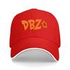 OBZ Star Logo Black Baseball Cap with Orange Embroidery and White Trim Design for Casual Wear and Outdoor Activities