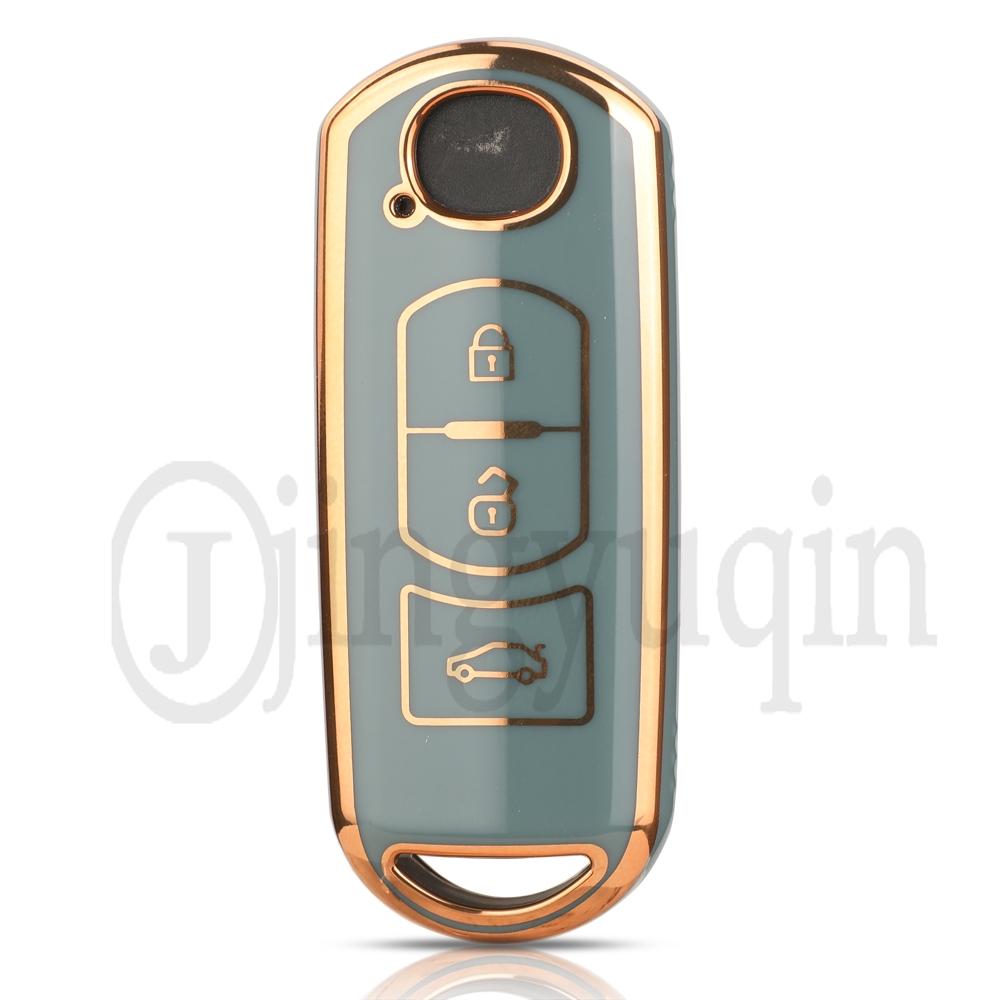 Jingyuqin Tpu 2/3Buttons Auto Remote Key Shell Case For Mazda 2 3 6 Atenza Axela Demio Cx-5 Cx5 Cx-3 Cx7 Cx-9 Car Accessories