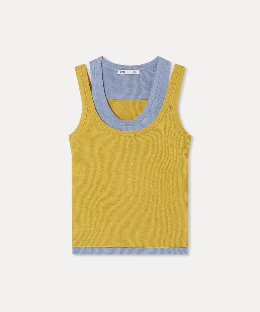 MIXXO Layered Color Block Sleeveless Knit_Miwkag713T