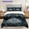 Metal Bands Dark Artistry Bedding (1 * duvet cover + 2 * pillowcase, without core) 2D Flat Bedding set Duvet cover and pillowcase Soft and comfortable