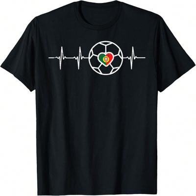 Heartbeat Portugal Flag Soccer Football Fan Unisex Wounisex Kids T-Shirt
