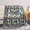 Moroccan Butterfly Print Flannel Blanket, High Quality Comfortable for All Seasons, Home Decor, Warmth and Comfort, Perfect for Christmas Gifts79