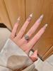 High End Colored Jewelry Ring Gradient Powder 925 Silver Through Exquisite Flawless Goddess Exquisite Craftsmanship Gift