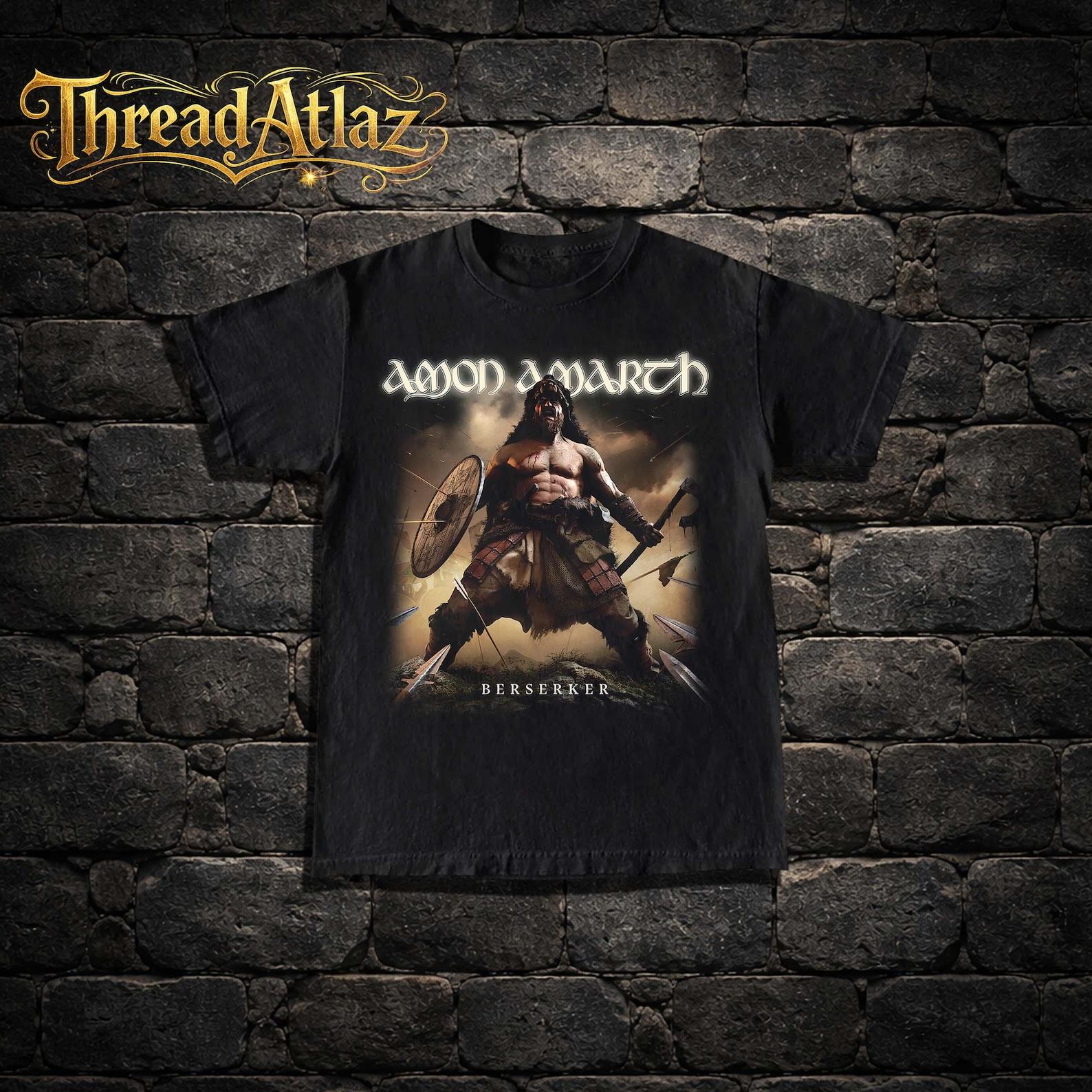 Amon Amarth T-Shirt - Metal Music Shirt - Berseker - Amon Amarth Merch - Unisex Rocker Clothing L