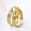 18K Stainless Steel 25MM Wheat Ear Hoop Earrings