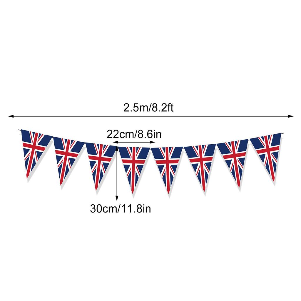 Union Jack Flag Bunting 2025 Queens Jubilee Decorations Party Supplies British Union Flag Bunting Banner Garlands Party Decors