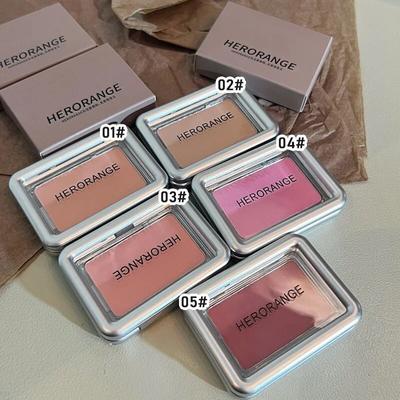 5 Farben Gesichts-Rouge-Palette, natürliches, langanhaltendes Make-up, Rouge, Pfirsich, Rosa, Wangenkonturierung, Rouge-Kosmetik