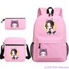Set Zaino 3 Pezzi per Ragazze Anime Kochou Shinobu Zaino in Oxford Borsa a Tracolla e Astuccio
