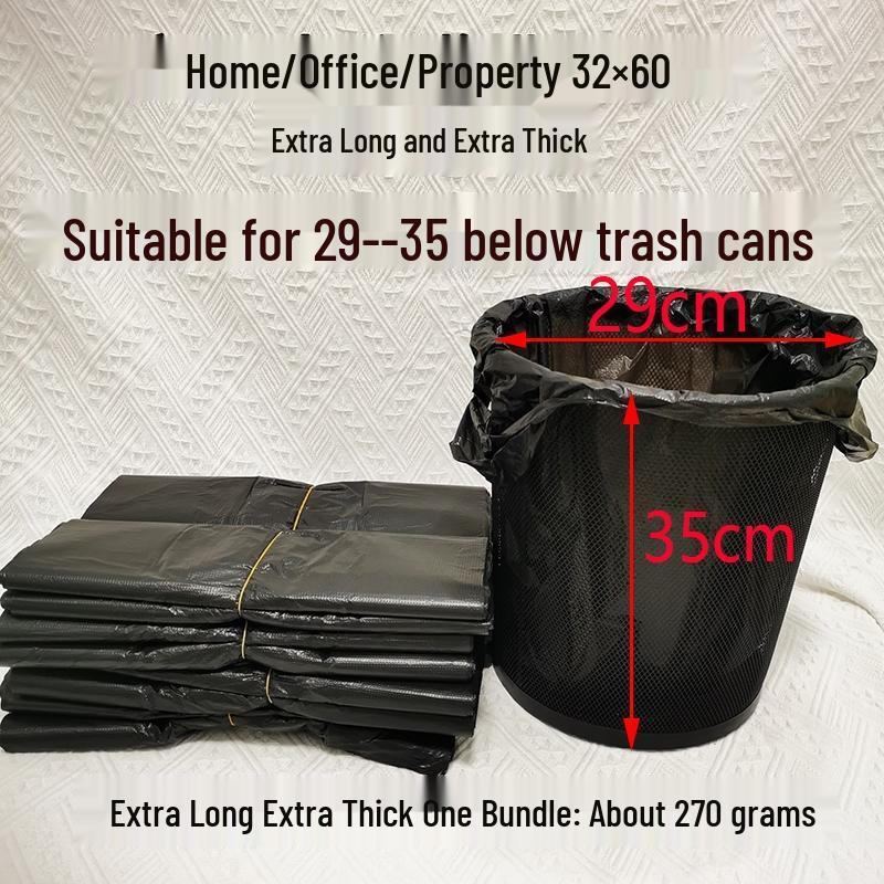 HANDUNYOU Extra Thick Black Vest-Style Kitchen Garbage Bags 100 Count