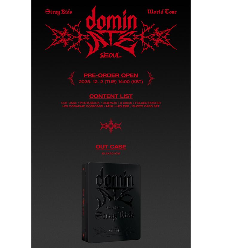 [Pre-order] Stray Kids World Tour <dominATE SEOUL> DVD (3DISC)