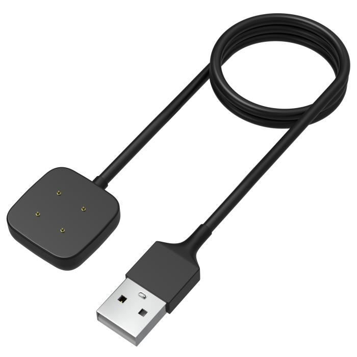Chargeur Compatible avec Fitbit Versa 4 - Versa 3 - Sense 2 - Sense - Cable USB 1 mètre Adaptateur Charge Montre Phonillico®
