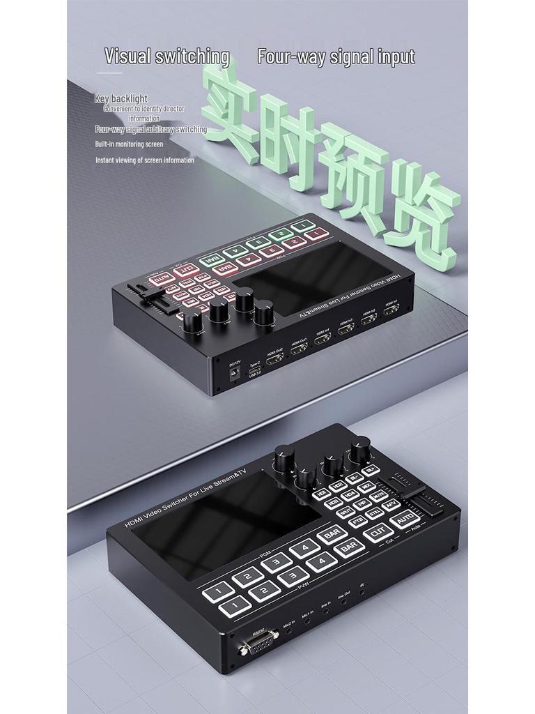 4-Way HDMI Switcher with 5" Monitor