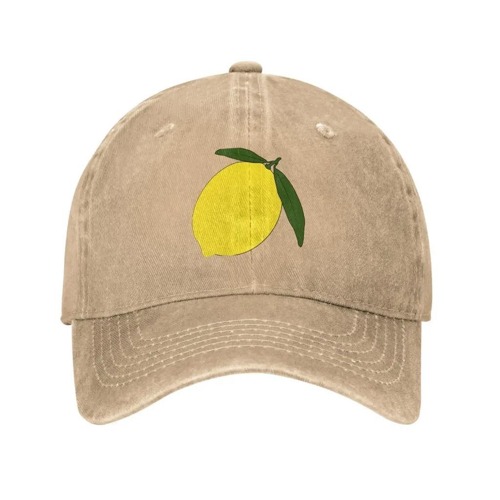 Citron Basebollkeps för Unisex Kvinnor Vintage Truckerhatt Hattar Pappahatt för Vardagligt