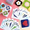20pcs DIY Knitted Pattern Cards Set Granny Square Card Deck Crochet Cards Knitting Kit for Beginners and Advanced Crafters