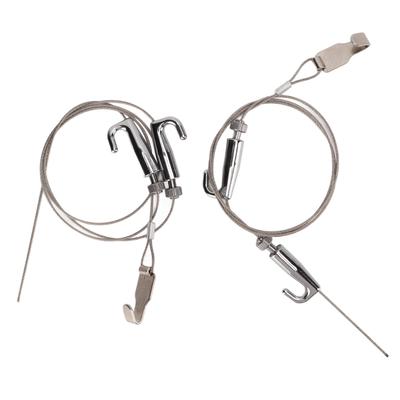2 pièces Système d'accrochage de cimaises Kit de fil d'accrochage de tableaux professionnel réglable pour exposition