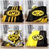 Borussia Dortmund BVB 09 Gestreifte Flanell-Kuscheldecke Weiche Leichte Sofa-Bett-Abdeckung Fußballfan Heimdeko Geschenk