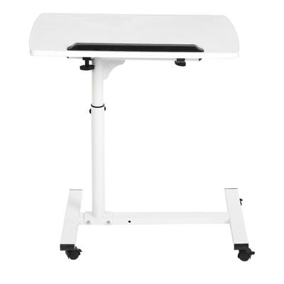 Portable Multifunctional Removable Laptop Desk with Wheels Bed Sofa Books Snack White