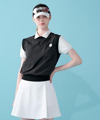 Cream Golf Tuck Flare Skirt
