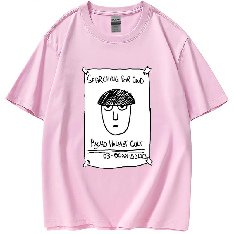 Mob Psycho Grappige Print T-shirt Heren Dames Animatie Grappige Hip Hop Korte Mouw Ronde Hals Hoge Kwaliteit T-shirt Top