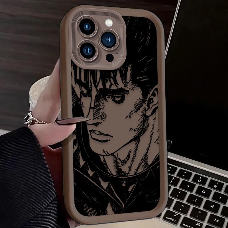 

Чохол для телефону Berserk Guts Аніме для iPhone 17 Air 16 16E 15 14 13 12 11 Pro Max X XS X S Max XR SE 2020 SE4 7 8 Силіконовий чохол iPhone 15 Pro Max
