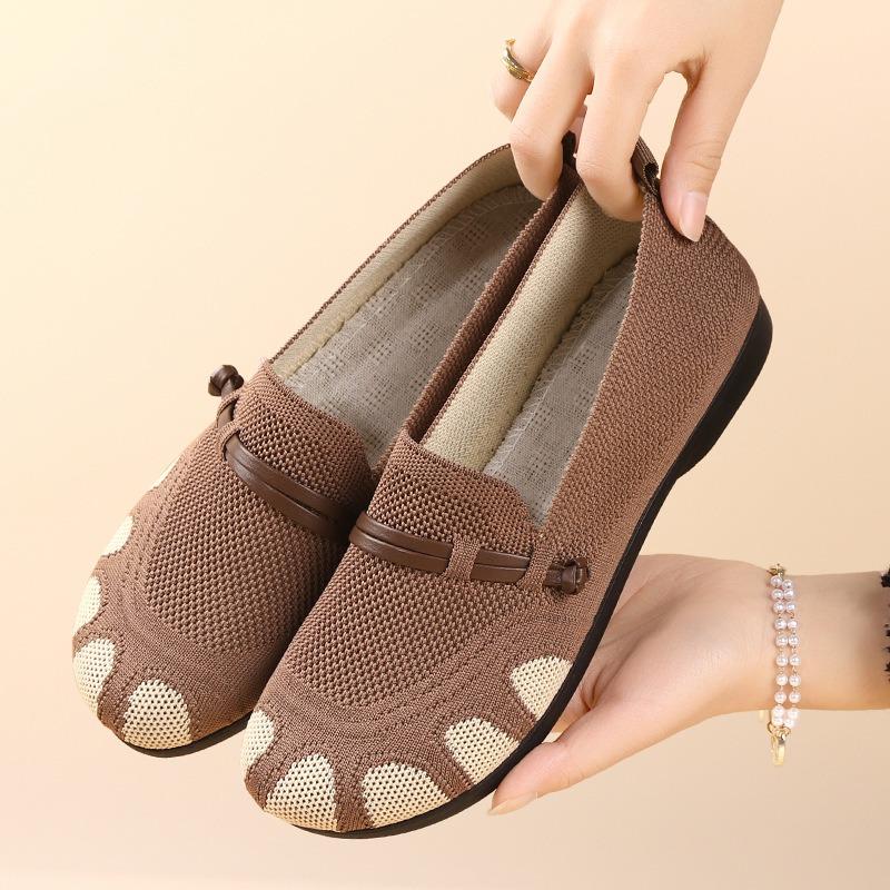 Spring and summer new fly-woven women's shoes one-pedal shallow-mouth soft-soled mother shoes fashion casual shoes women