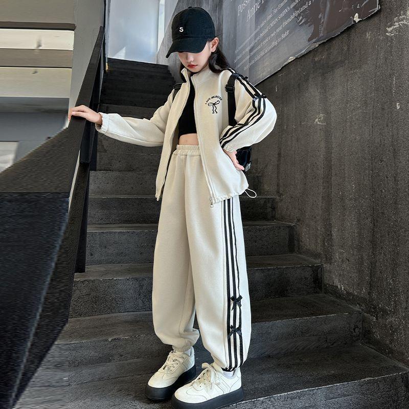 Girls' Casual Two-piece Clothes Suit Children's Spring Autumn Sports Suit Clothing Teen Girl Clothes Sets 4 6 8 12 15years