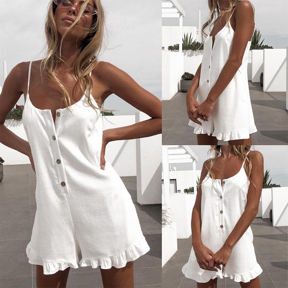 Buy Womens Cotton Linen Jumpsuit Romper 