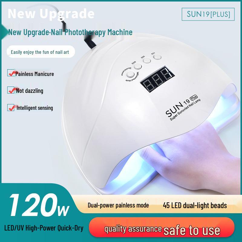 120W LED Nail Curing Lamp for Gel Polish Therapy