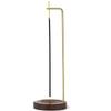 AEE4-Wooden Incense Holder Upside Down Incense Holder With Brass Stand Incense Tray Ash Catcher For Tea Room Decoration
