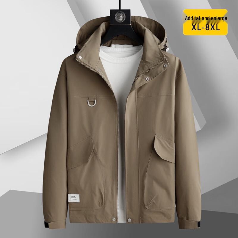 

Dibenze Men s Plus Size Detachable Hood Casual Jacket 8XL
