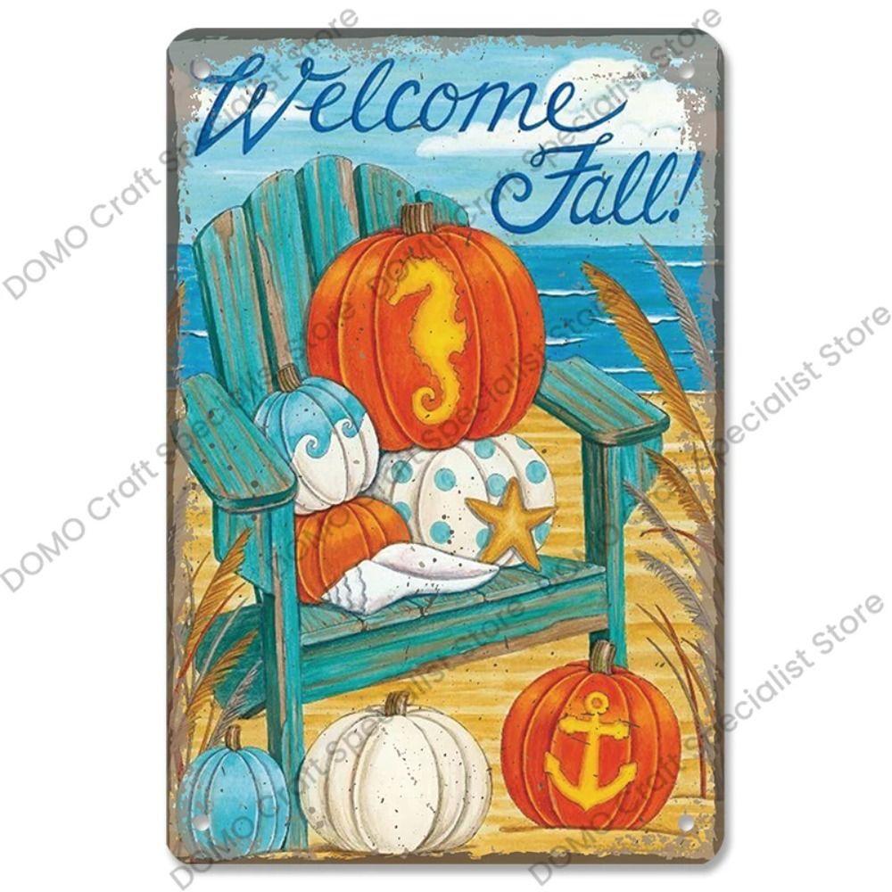 Artistic Metal Wall Sign, Halloween Christmas Decor